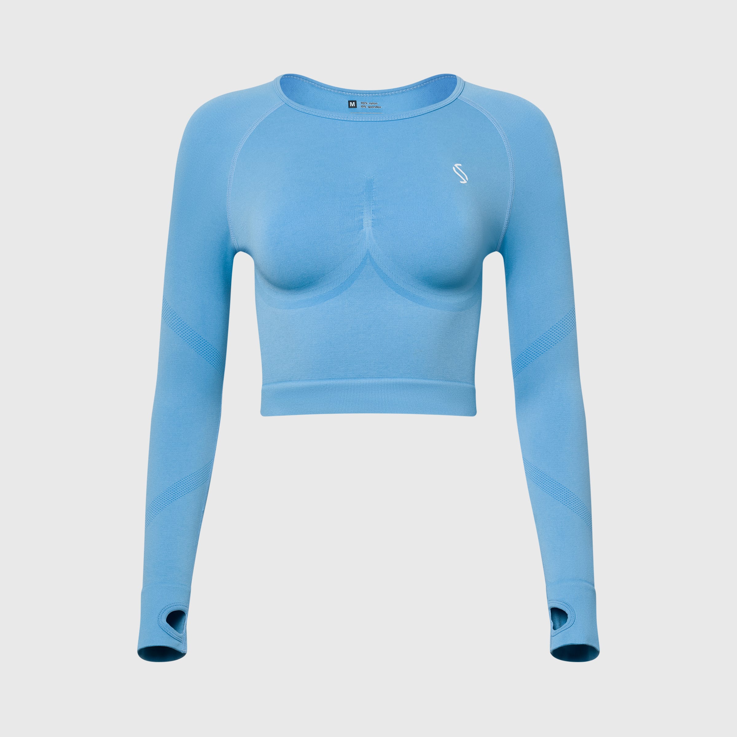 Streak Form Fitted Long Sleeve Top - Sky