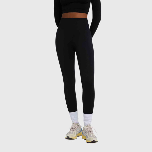 Streak Form Fitted High Waisted Legging - Onyx