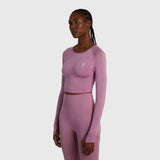 Streak Form Fitted Long Sleeve Top - Rose