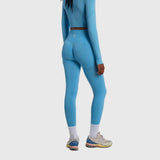 Streak Form Fitted High Waisted Legging - Sky